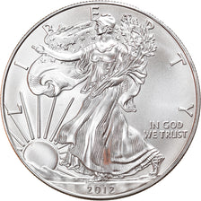 Moeda, Estados Unidos da América, Silver Eagle, Dollar, 2012, 1 Oz, MS(65-70)