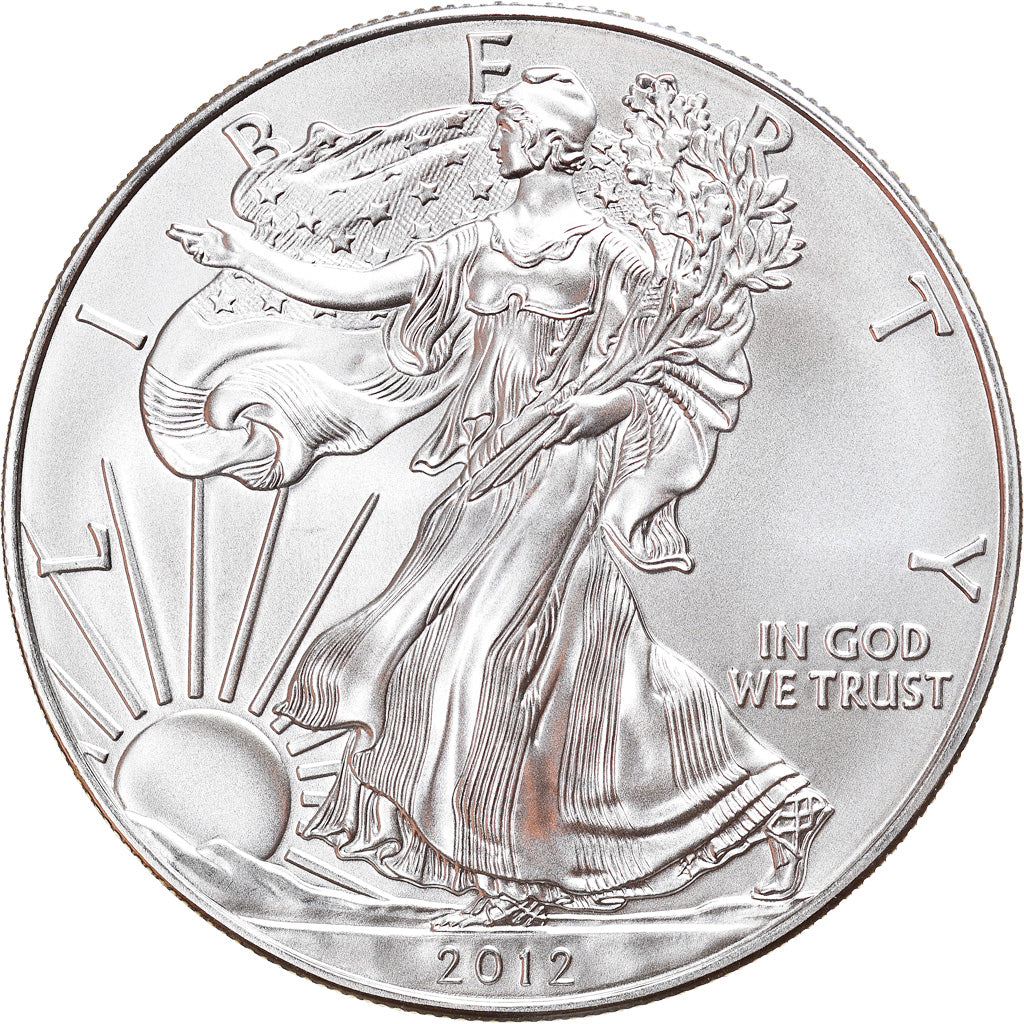 Moneta, USA, Silver Eagle, Dollar, 2012, 1 Oz, MS(65-70), Srebro