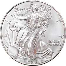 Moneta, USA, Silver Eagle, Dollar, 2012, 1 Oz, MS(65-70), Srebro