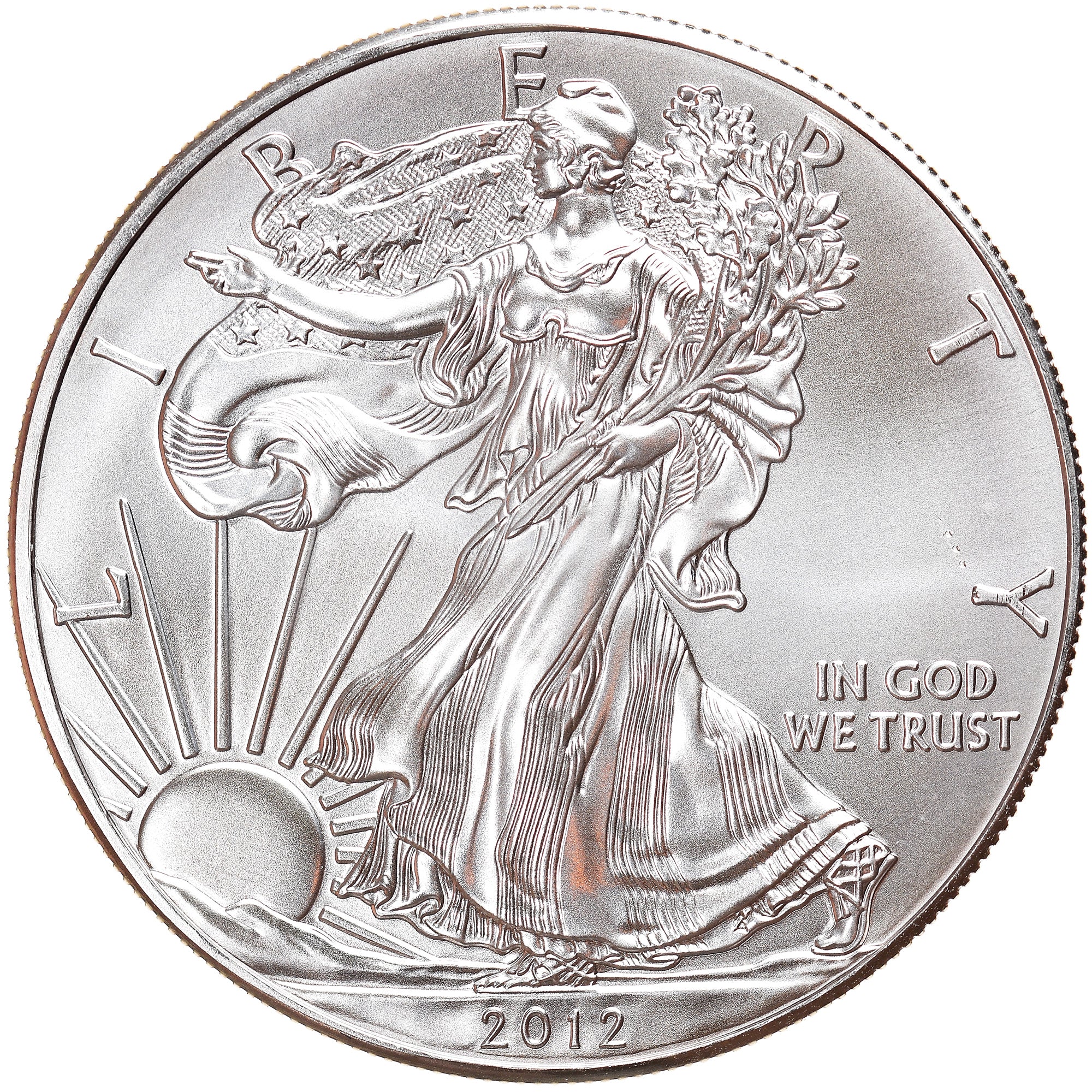 Münze, Vereinigte Staaten, Silver Eagle, Dollar, 2012, 1 Oz, UNZ+, Silber
