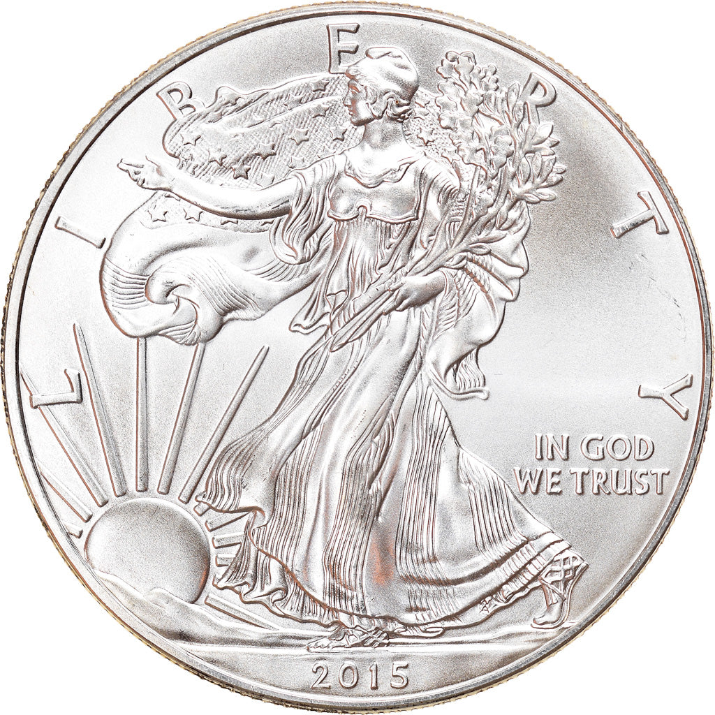Münze, Vereinigte Staaten, Silver Eagle, Dollar, 2015, 1 Oz, UNZ+, Silber