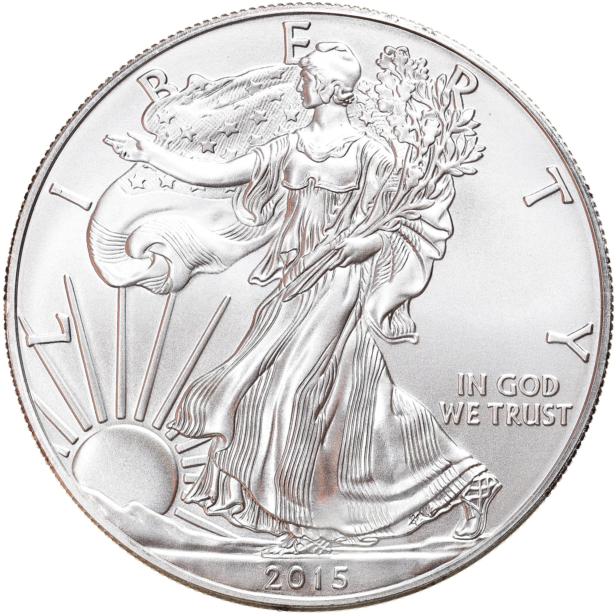 Coin, United States, Silver Eagle, Dollar, 2015, 1 Oz, MS(65-70), Silver