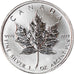 Coin, Canada, Elizabeth II, Maple Leaf, 5 Dollars, 2011, 1 Oz, MS(63), Silver