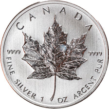 Coin, Canada, Elizabeth II, Maple Leaf, 5 Dollars, 2012, 1 Oz, MS(63), Silver