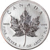 Moneda, Canadá, Elizabeth II, Maple Leaf, 5 Dollars, 2012, 1 Oz, SC, Plata