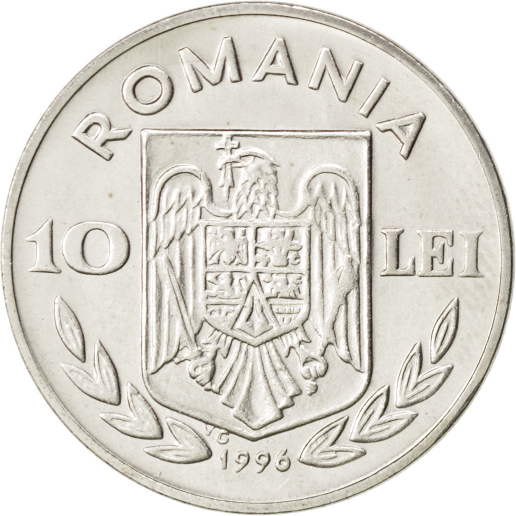 Moneta, Romania, 10 Lei, 1996, Bucharest, SPL, Acciaio placcato nichel, KM:134
