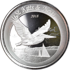 Coin, SAINT KITTS & NEVIS, Brown Pelican, 2 Dollars, 2018, 1 Oz, MS(65-70)