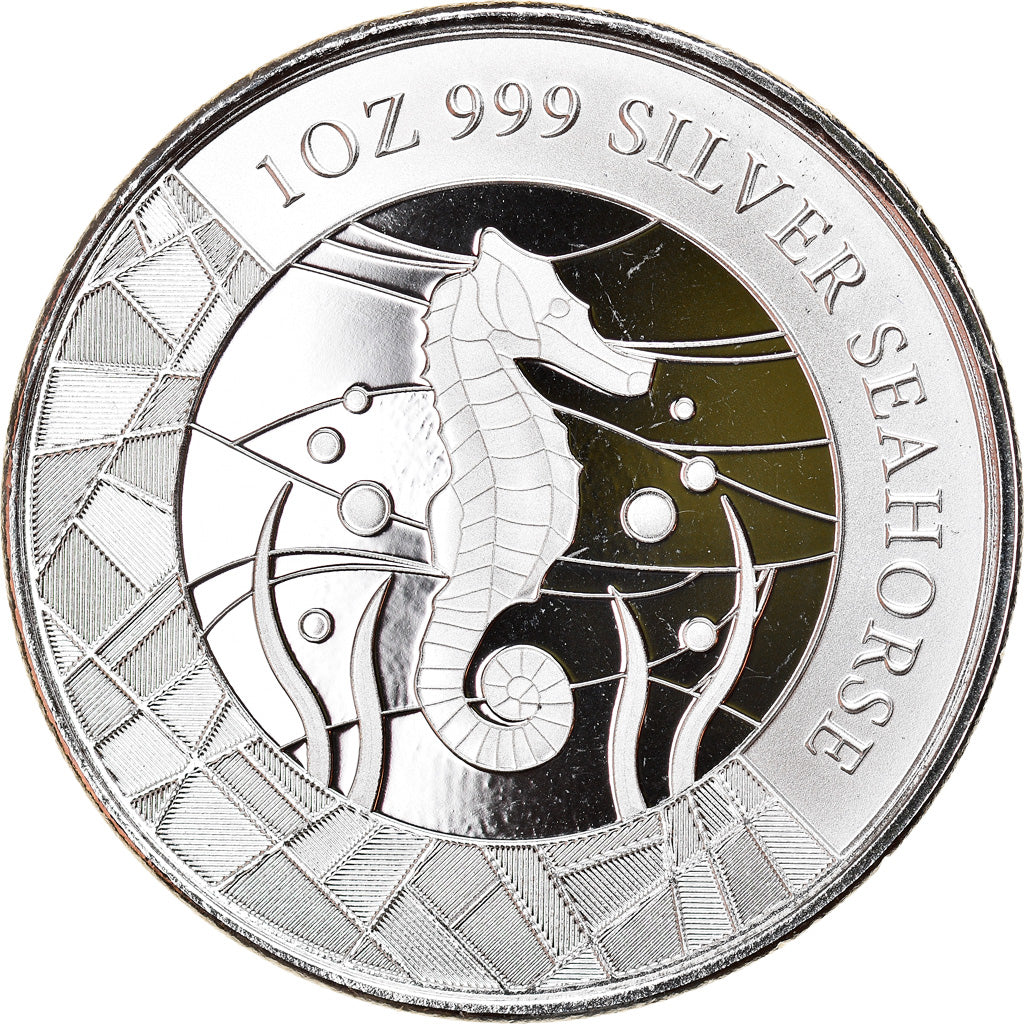 Munten, Samoa, Seahorse, 2 Tala, 2018, 1 Oz, FDC, Zilver