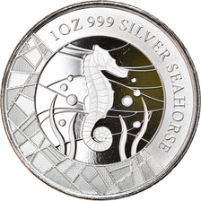 Munten, Samoa, Seahorse, 2 Tala, 2018, 1 Oz, FDC, Zilver