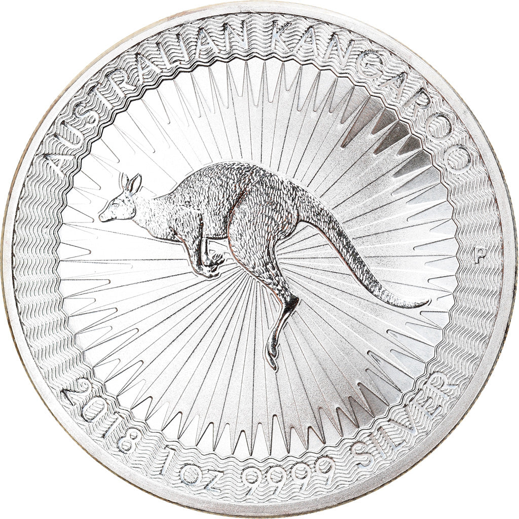 Moneda, Australia, Australian Kangaroo, 1 Dollar, 2018, 1 Oz, SC+, Plata