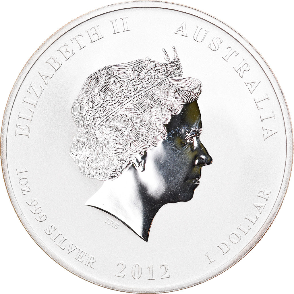 Coin, Australia, Australian Kangaroo, 1 Dollar, 2012, 1 Oz, MS(65-70), Silver