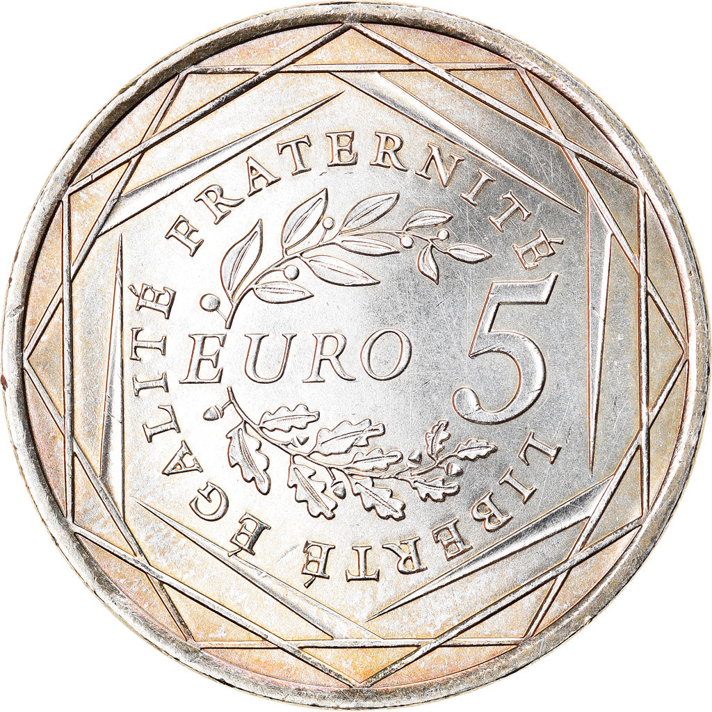 France, 5 Euro, Semeuse, 2008, MS(60-62), Silver, Gadoury:EU287, KM:1534