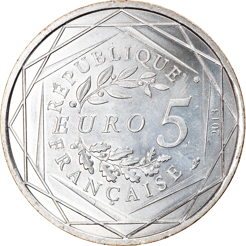 France, 5 Euro, Egalité, 2013, MS(60-62), Silver, Gadoury:EU646