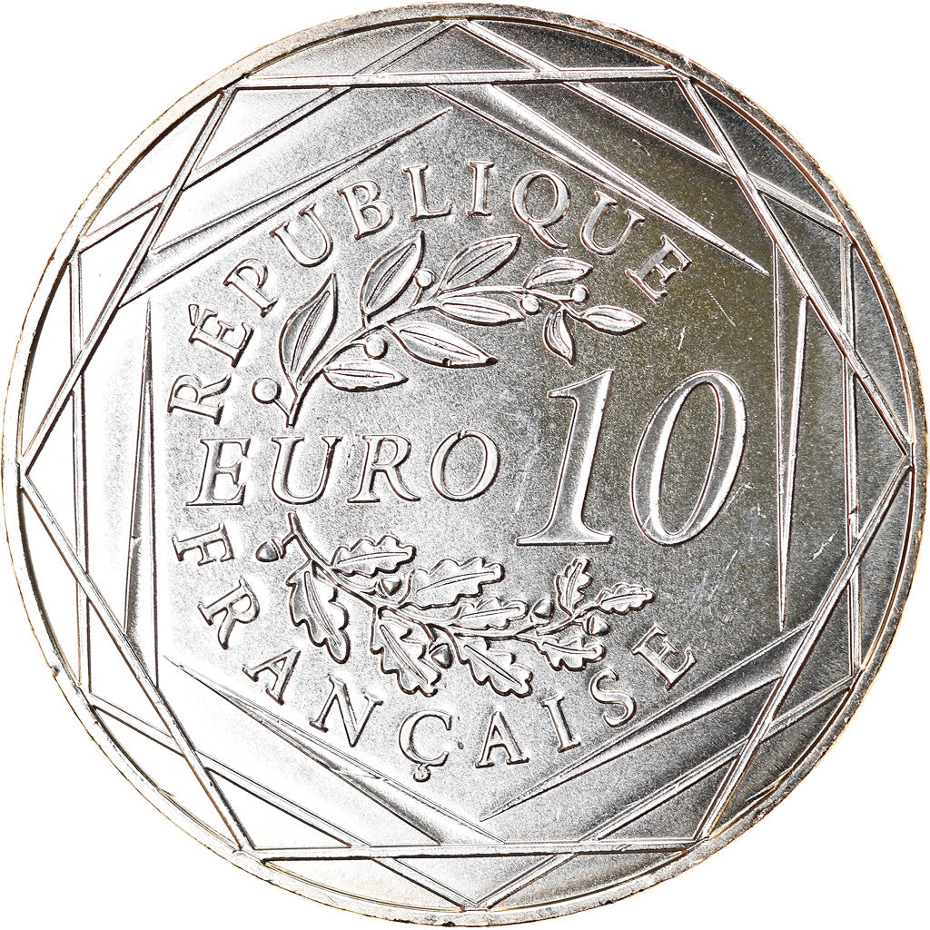 France, 10 Euro, Auguste Rodin, 2017, Paris, MS(63), Silver