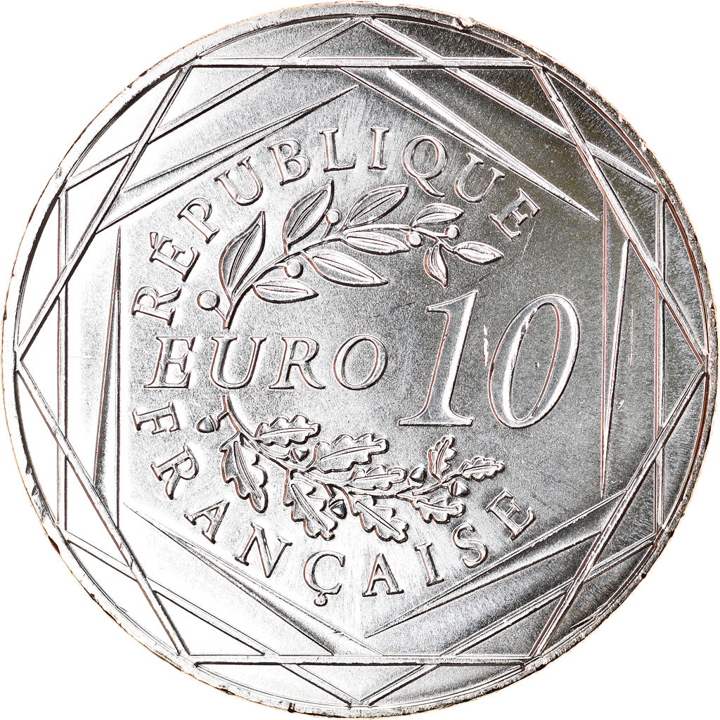 France, 10 Euro, Auguste Rodin, 2017, Paris, MS(63), Silver
