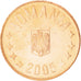 Coin, Romania, 5 Bani, 2005, MS(63), Copper Plated Steel, KM:190