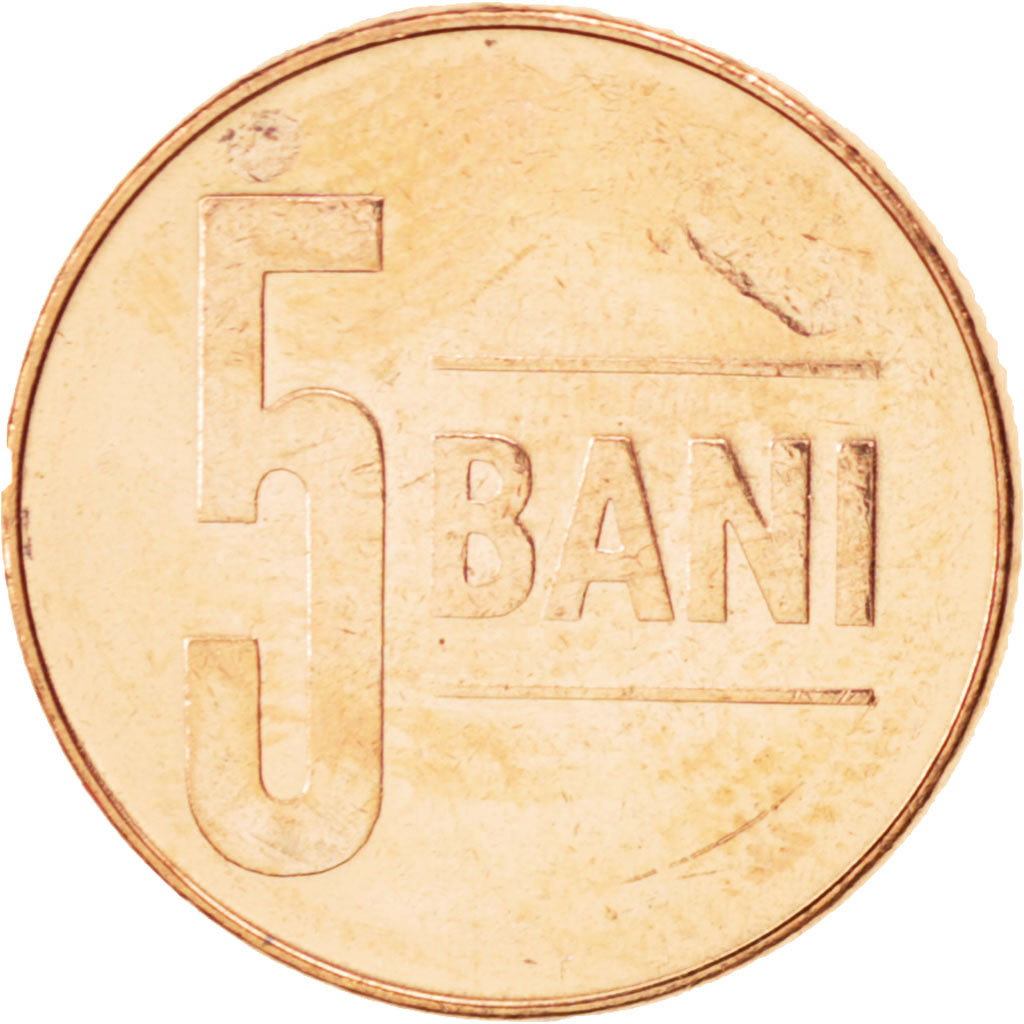 Coin, Romania, 5 Bani, 2005, MS(63), Copper Plated Steel, KM:190