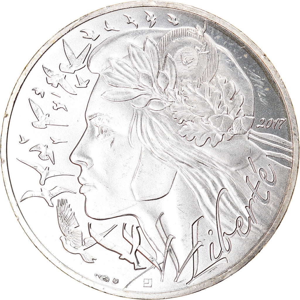 France, 20 Euro, Marianne, Liberté, 2017, Paris, MS(63), Silver
