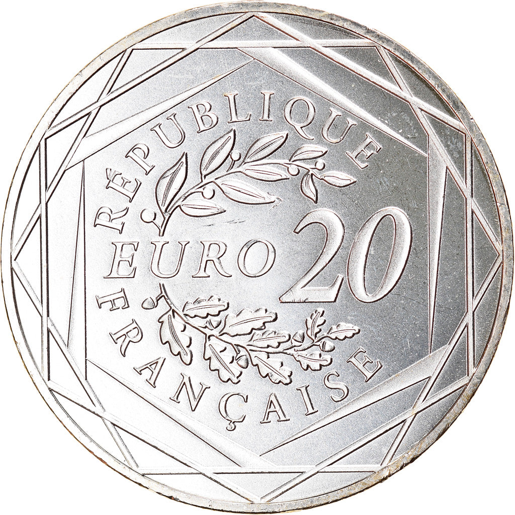 France, 20 Euro, Marianne, Liberté, 2017, Paris, MS(63), Silver