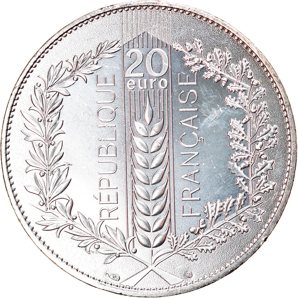 France, 20 Euro, Le Chêne, 2020, Paris, MS(65-70), Silver