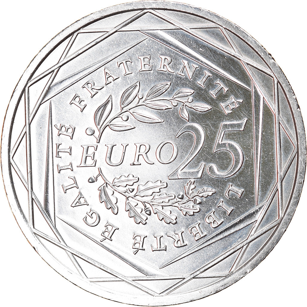 France, 25 Euro, Semeuse, 2009, SPL+, Argent, Gadoury:EU338, KM:1581