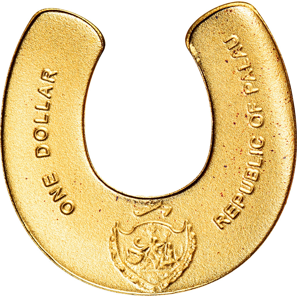 Coin, Palau, Golden Horseshoe, 1 Dollar, 2015, MS(65-70), Gold