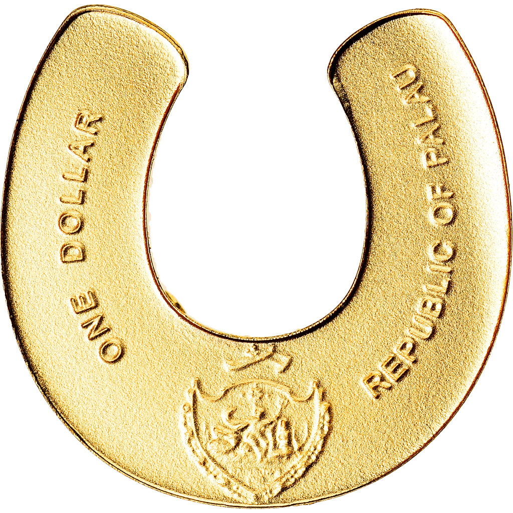 Coin, Palau, Golden Horseshoe, 1 Dollar, 2015, MS(65-70), Gold
