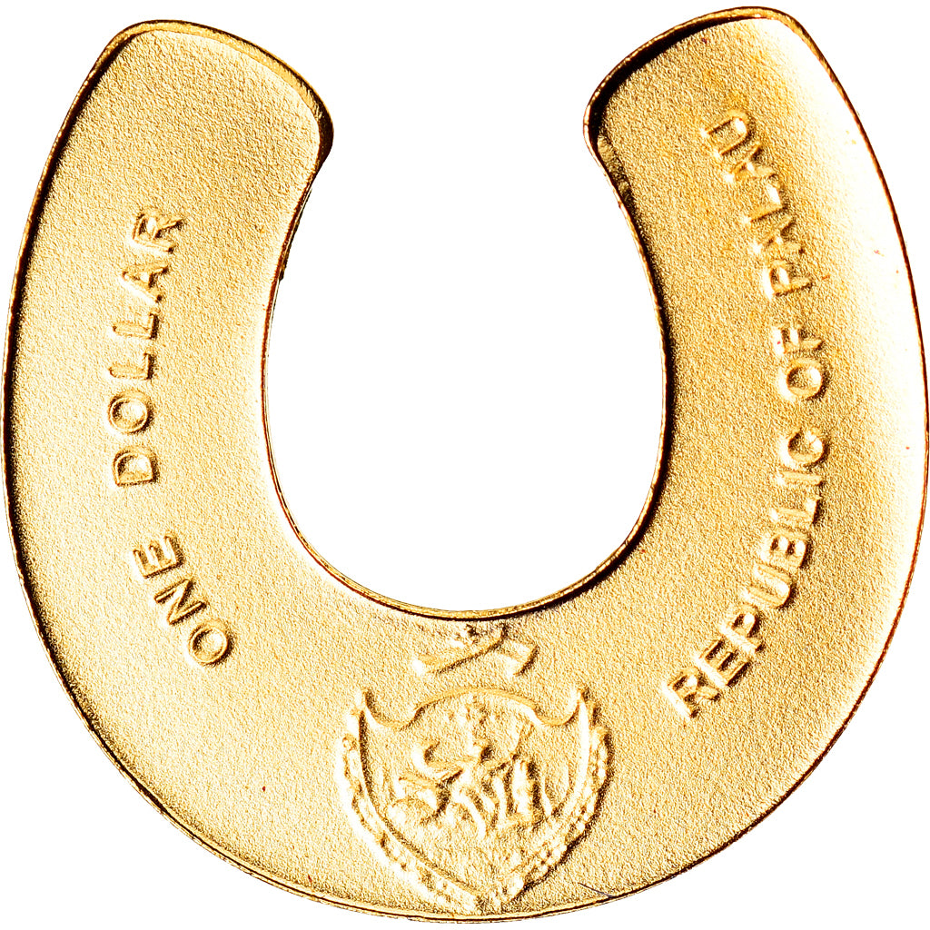 Coin, Palau, Golden Horseshoe, 1 Dollar, 2015, MS(65-70), Gold