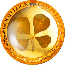 Coin, Palau, Four-Leaf Clover, 1 Dollar, 2018, MS(65-70), Gold