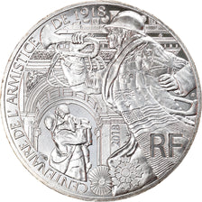 France, 10 Euro, Centenaire de l'Armistice, 2018, MS(64), Silver