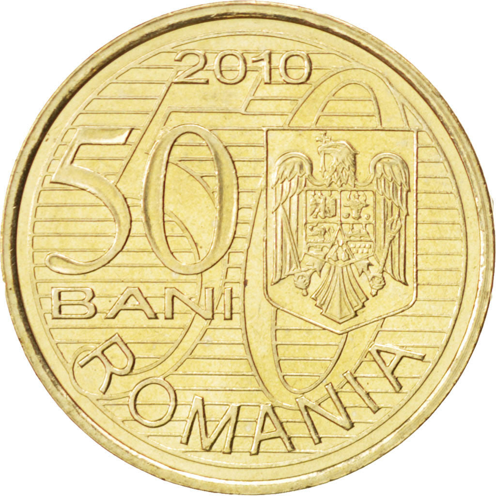 Coin, Romania, 50 Bani, 2010, MS(63), Nickel-brass, KM:259