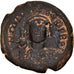 Moneta, Maurice Tiberius, Follis, 588-589, Nicomedia, VF(30-35), Miedź