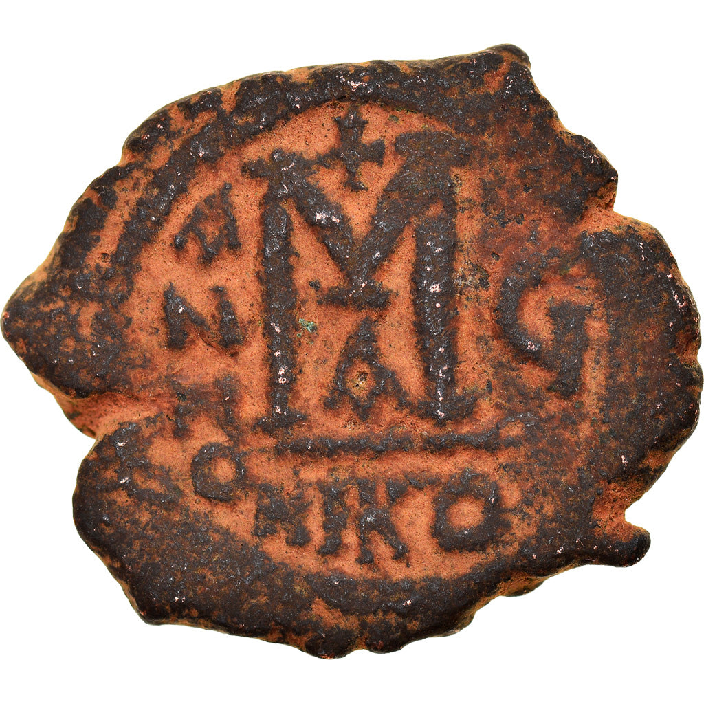 Coin, Maurice Tiberius, Follis, 587-588, Nicomedia, VF(30-35), Copper, Sear:512