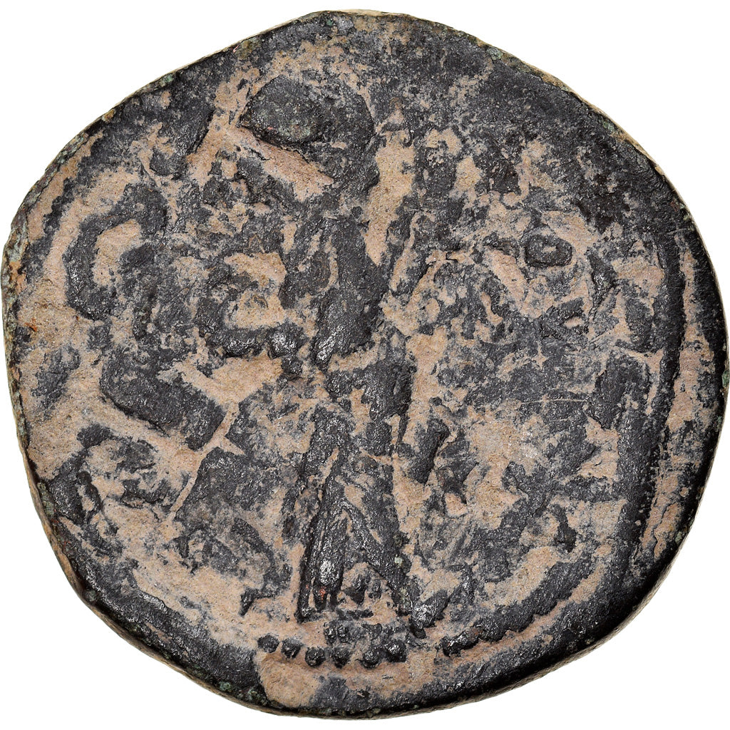 Moneda, Constantine X, Follis, 1059-1067, Constantinople, BC+, Cobre, Sear:1853