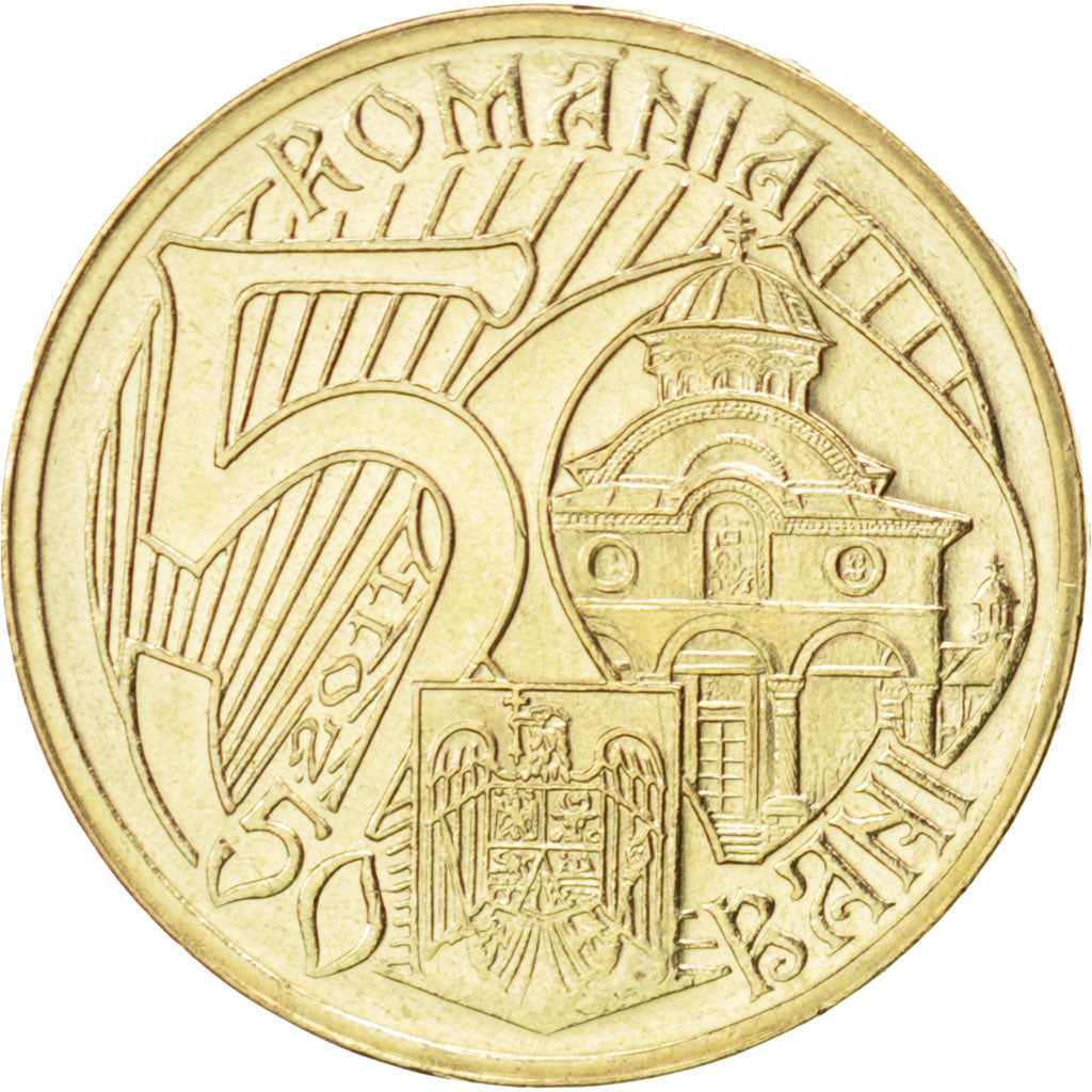 ROMANIA, 50 Bani, 2011, KM #260, MS(63), Nickel-Brass, 23.75, 6.12