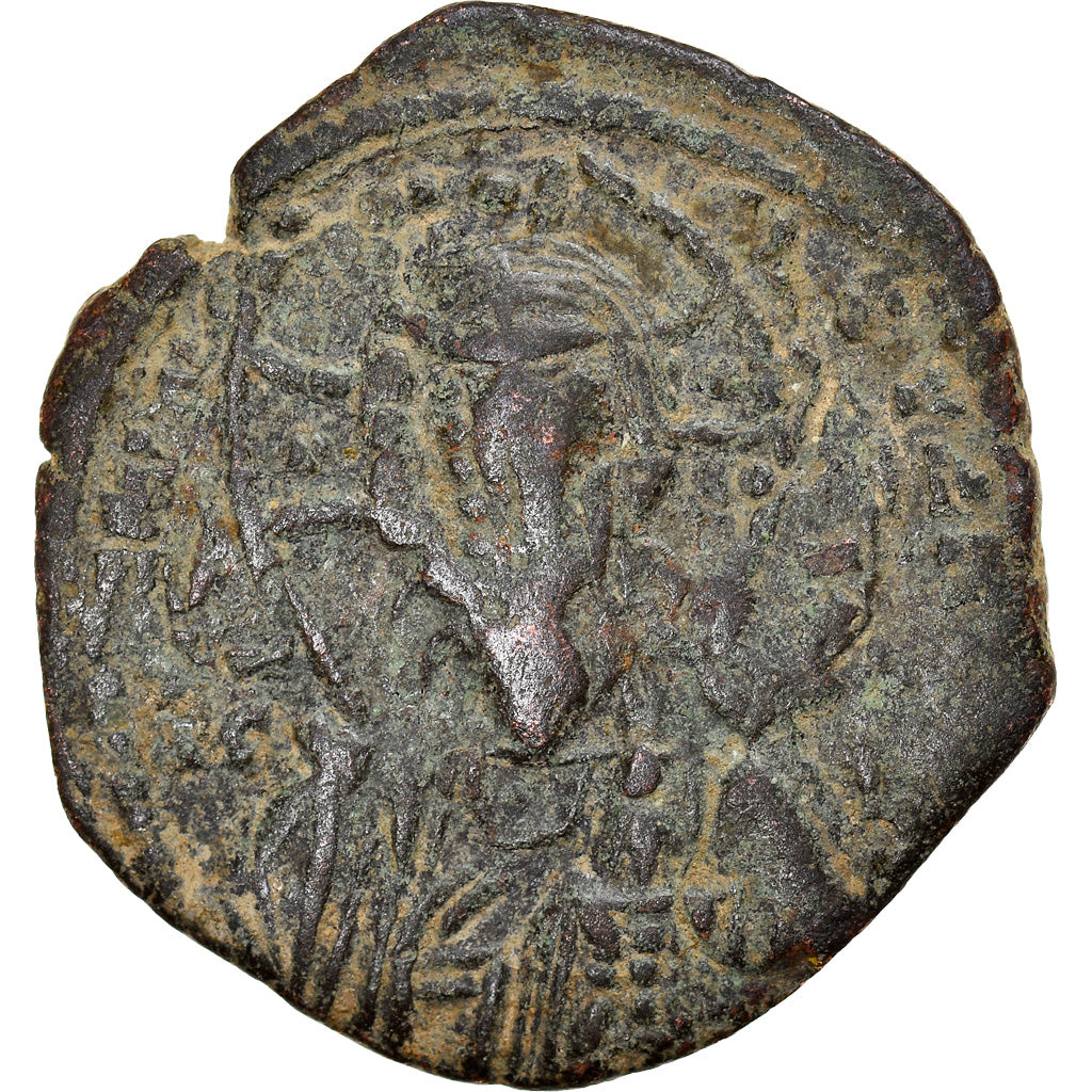 Moneda, Constantine X, Follis, 1059-1067, Constantinople, BC+, Cobre, Sear:1854