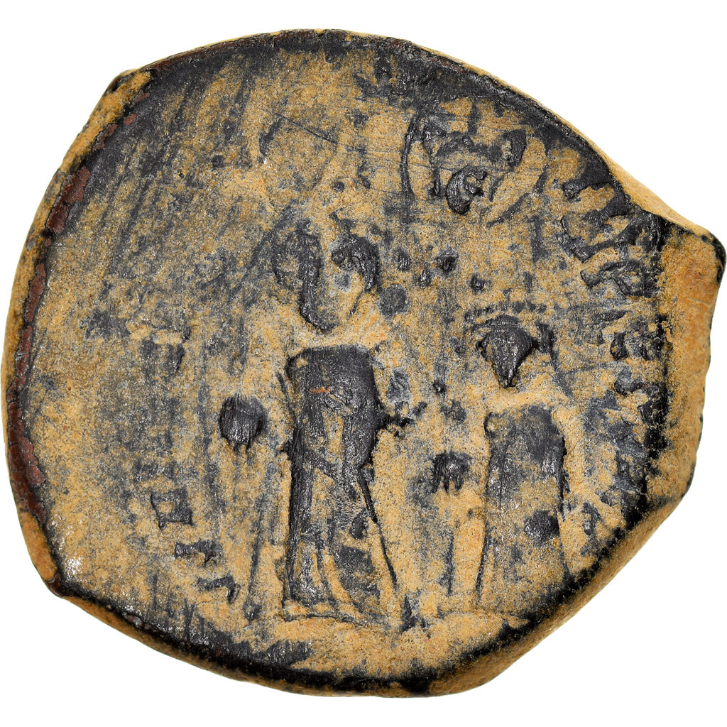 Münze, Heraclius, with Heraclius Constantine, Follis, 612-613, Nicomedia, S+