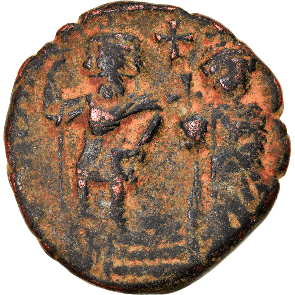 Coin, Heraclius, with Heraclius Constantine, Follis, 629-630, Constantinople