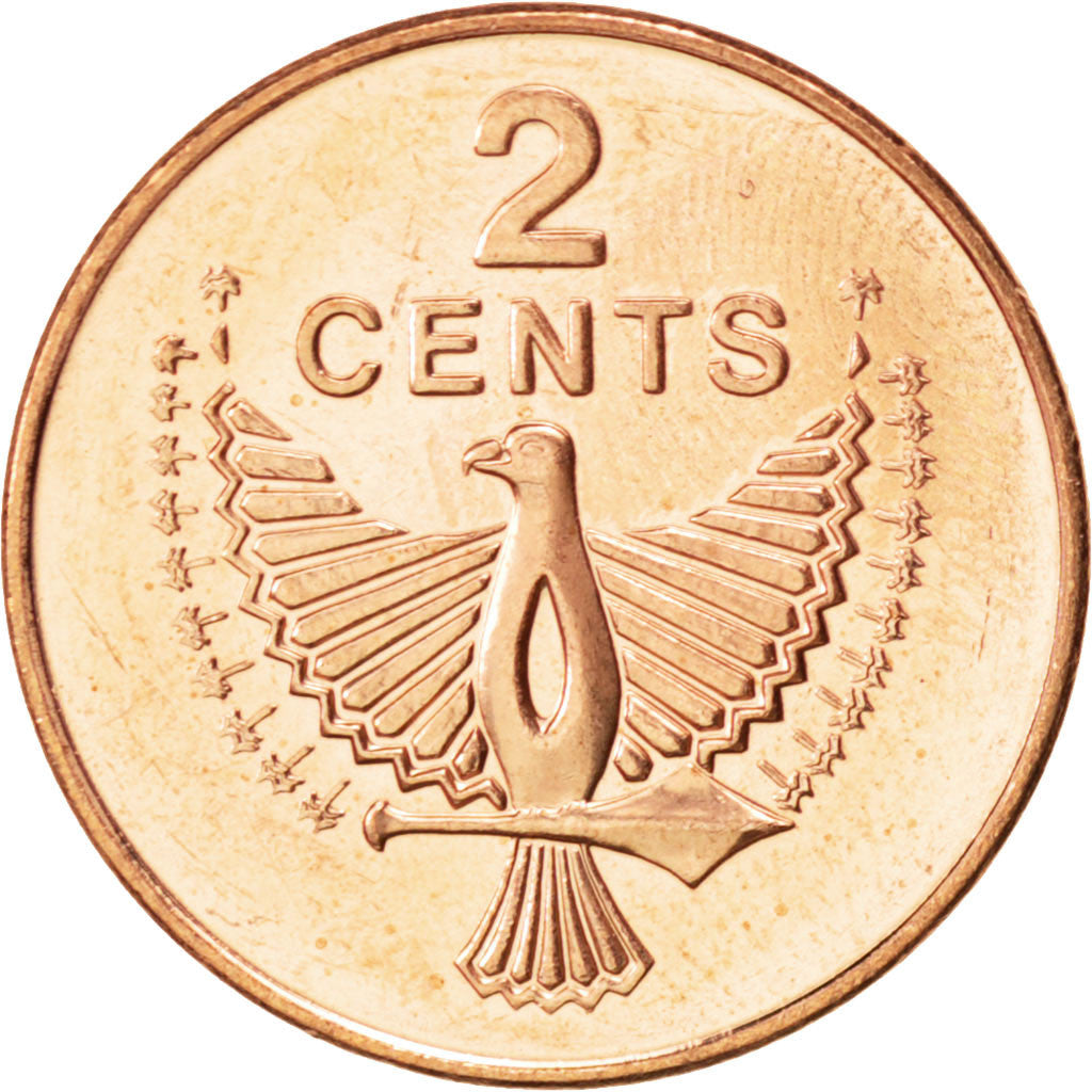 Coin, Solomon Islands, Elizabeth II, 2 Cents, 2005, MS(63), Bronze Plated Steel