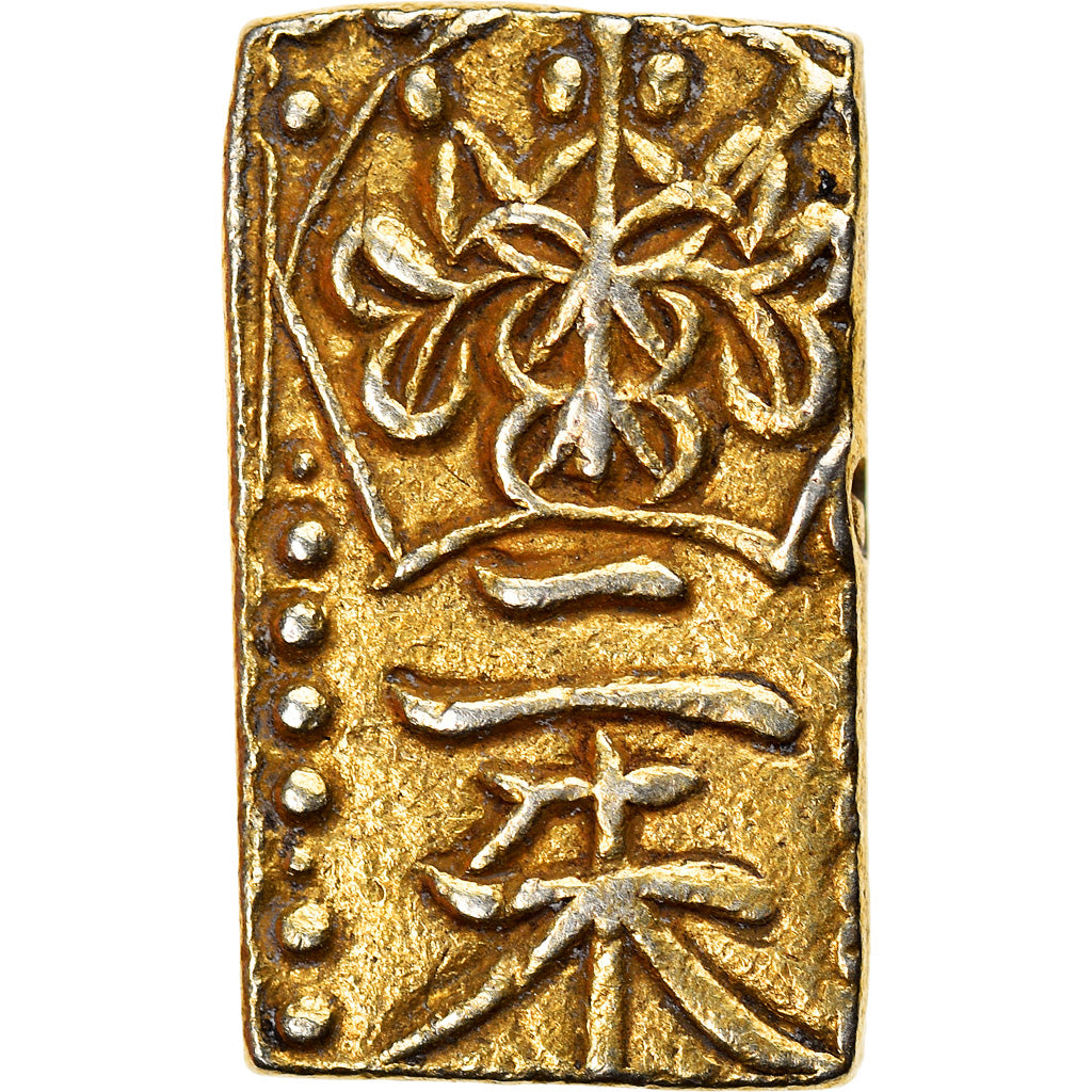 Moneda, Japón, 2 Shu, Nishu Gin, (1860-69), MBC+, Oro y plata, KM:18a