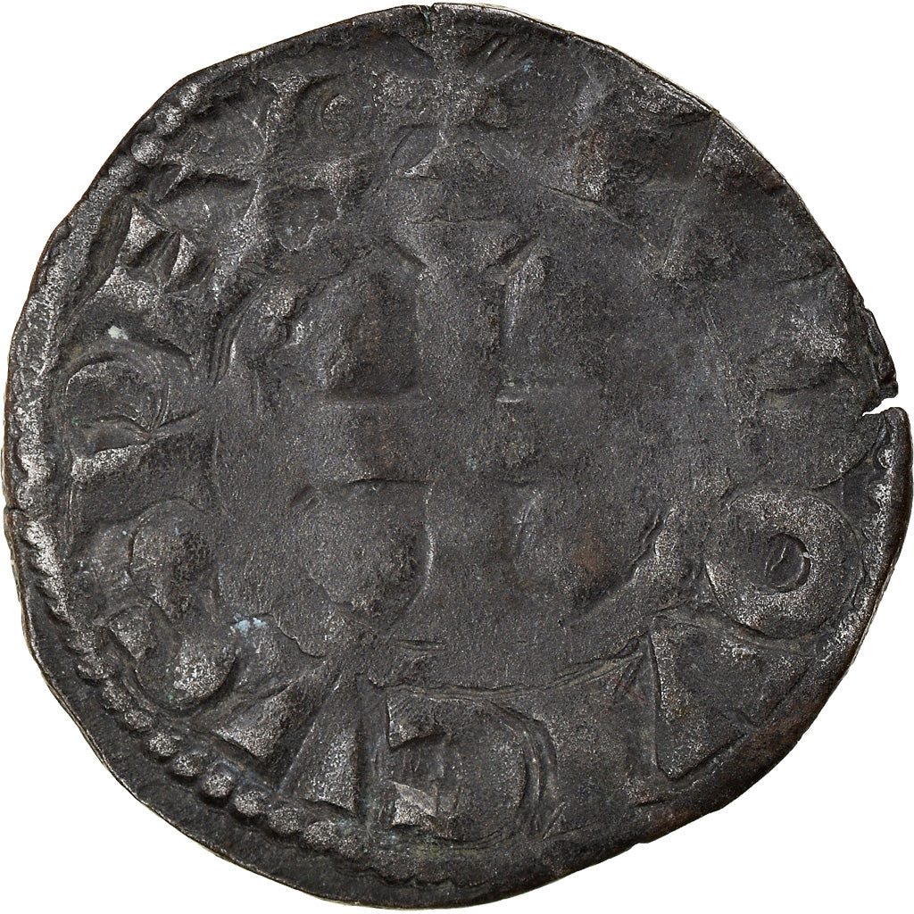 Moneta, Francia, Louis VIII-IX, Denier Tournois, MB, Biglione, Duplessy:188