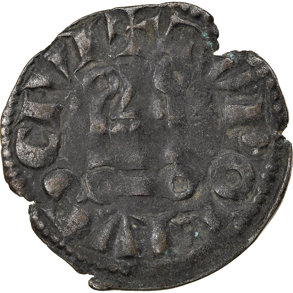 Moeda, França, Louis VIII-IX, Denier Tournois, VF(30-35), Lingote, Duplessy:188