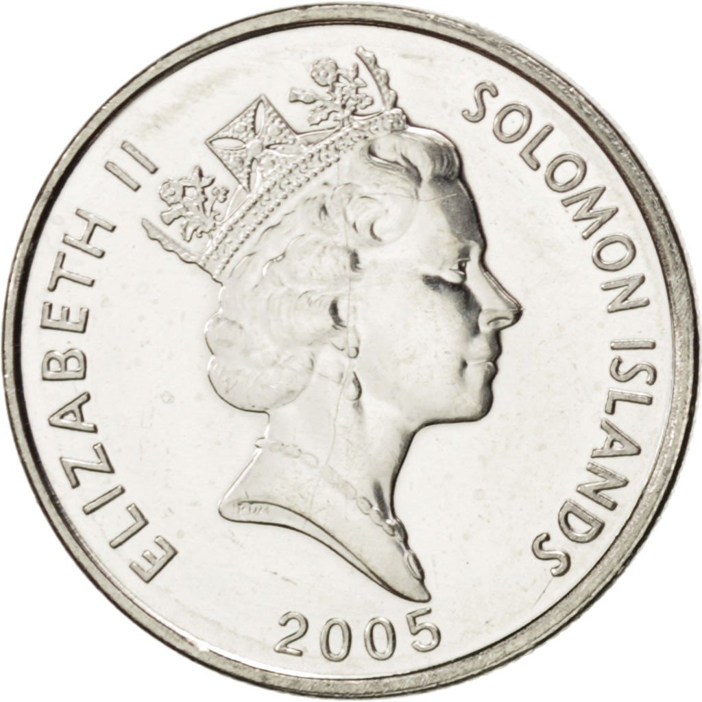 SOLOMON ISLANDS, 5 Cents, 2005, KM #26a, MS(63), Nickel Plated Steel, 18.4, 2.49