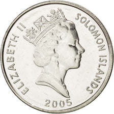 SOLOMON ISLANDS, 5 Cents, 2005, KM #26a, MS(63), Nickel Plated Steel, 18.4, 2.49