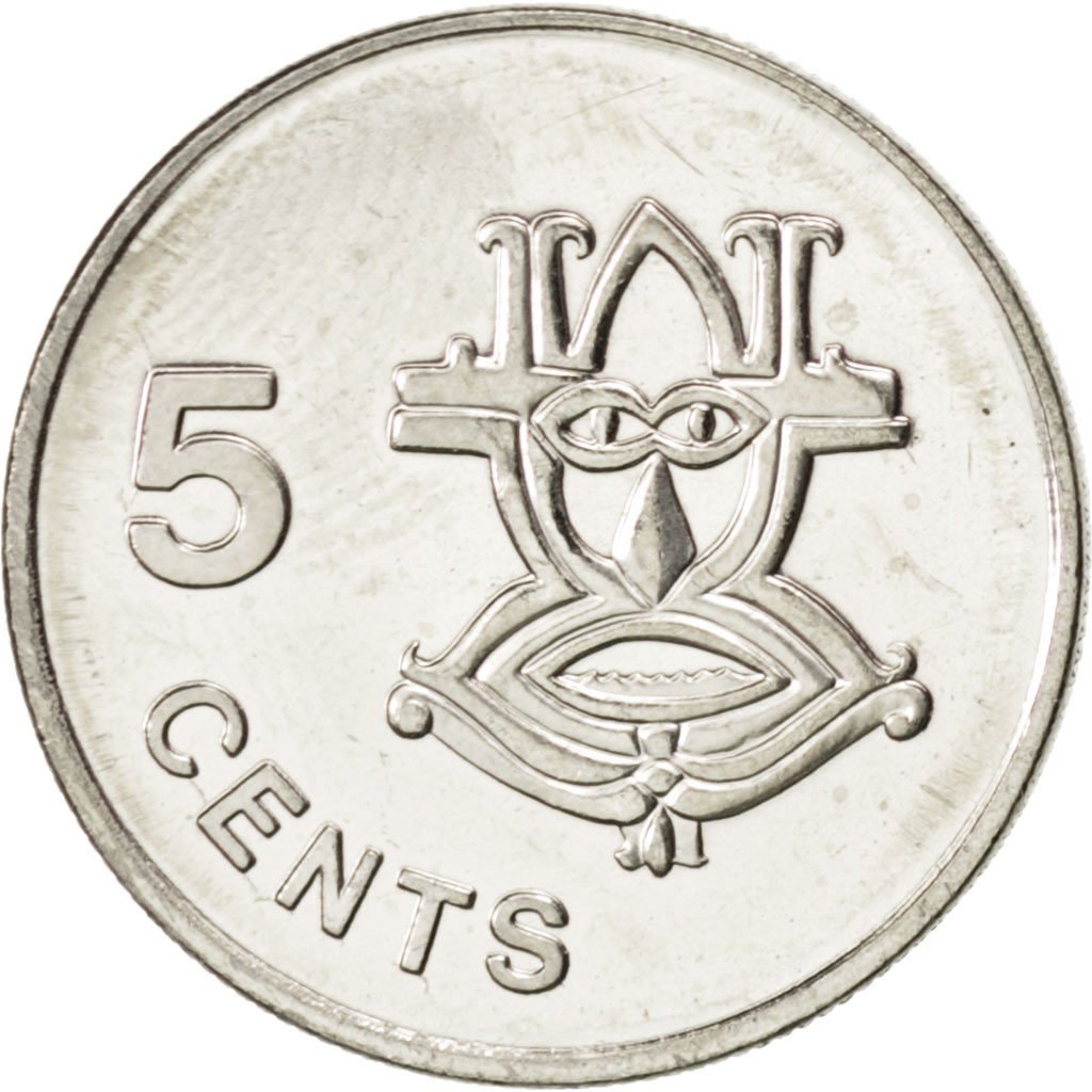 SOLOMON ISLANDS, 5 Cents, 2005, KM #26a, MS(63), Nickel Plated Steel, 18.4, 2.49