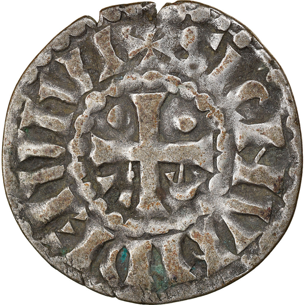 Moeda, França, Maine, Denarius, 11-12th century, Le Mans, EF(40-45), Lingote