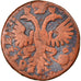 Moneda, Rusia, Denga, 1/2 Kopek, 1734, BC+, Cobre, KM:188