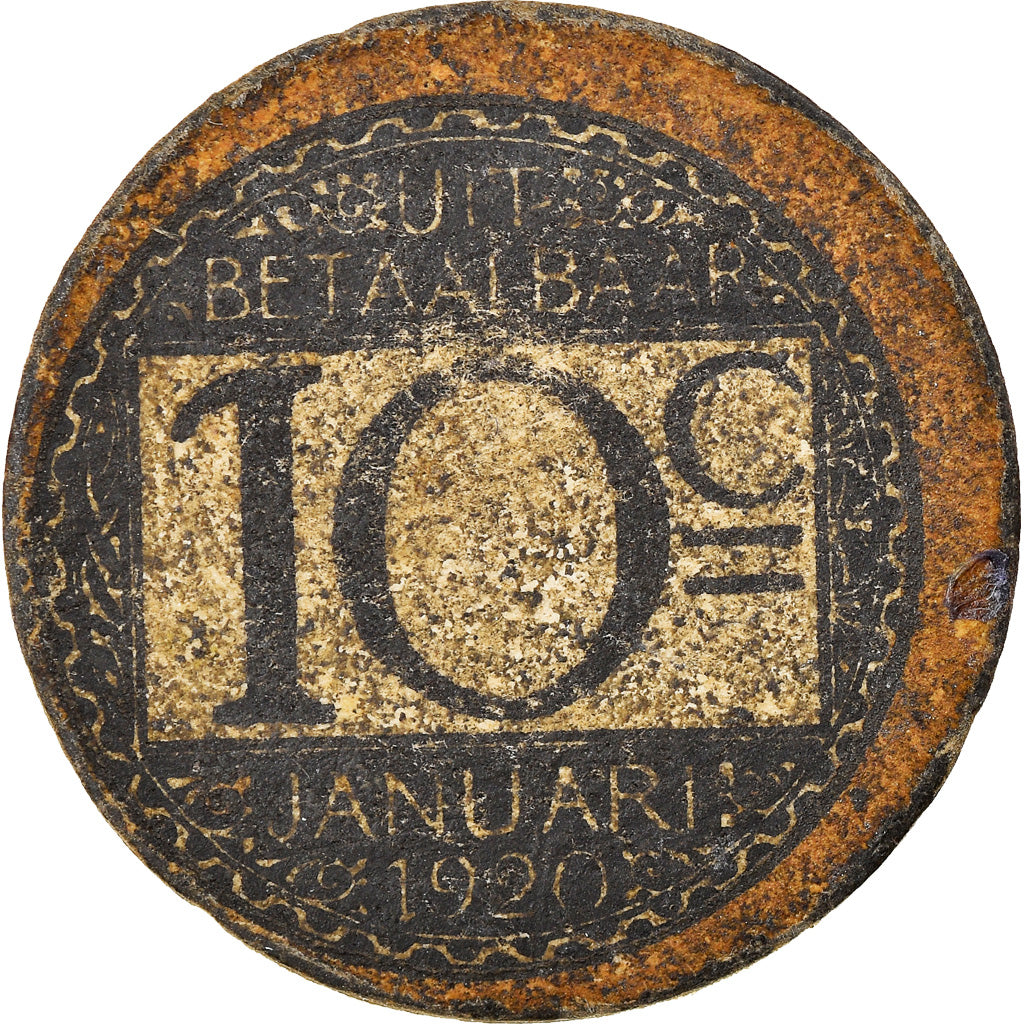 Coin, France, Stad Gent, Gent, 10 Centimes, 1920, VF(20-25), Cardboard