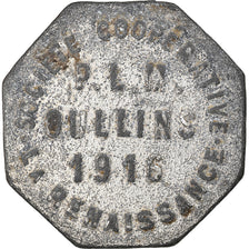 Moneta, Francja, Soc. Coop. P.L.M., La Renaissance, Oullins, 5 Centimes, 1916