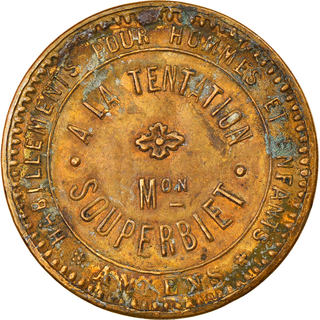 France, Jeton, Habillements pour Hommes et Enfants, Souperbiet, Amiens, TTB